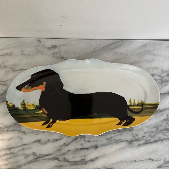 Anthropologie Sally Muir Dachshund Decorative Plate NWOT - Picture 5 of 11